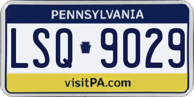 PA license plate LSQ9029