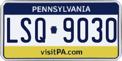 PA license plate LSQ9030