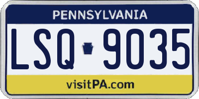 PA license plate LSQ9035