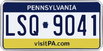 PA license plate LSQ9041