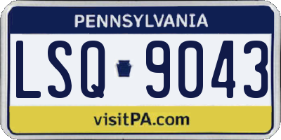 PA license plate LSQ9043