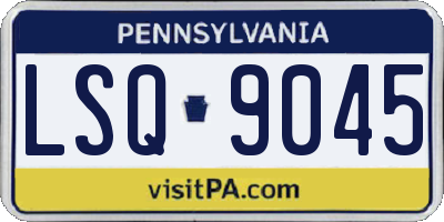 PA license plate LSQ9045