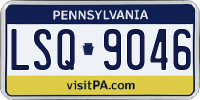 PA license plate LSQ9046