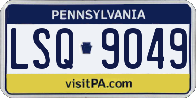 PA license plate LSQ9049