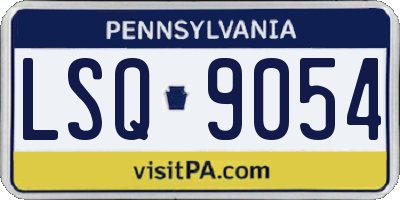 PA license plate LSQ9054