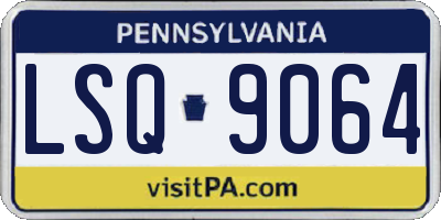 PA license plate LSQ9064