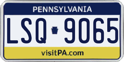 PA license plate LSQ9065