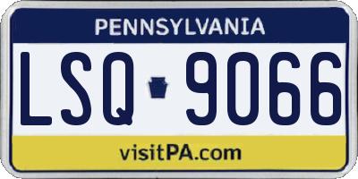 PA license plate LSQ9066