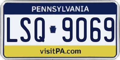 PA license plate LSQ9069