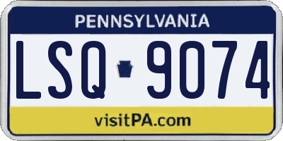 PA license plate LSQ9074