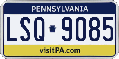 PA license plate LSQ9085