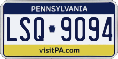 PA license plate LSQ9094