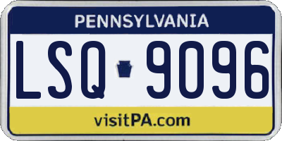 PA license plate LSQ9096