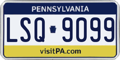 PA license plate LSQ9099