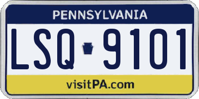 PA license plate LSQ9101