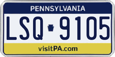 PA license plate LSQ9105