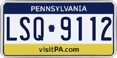 PA license plate LSQ9112
