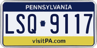 PA license plate LSQ9117