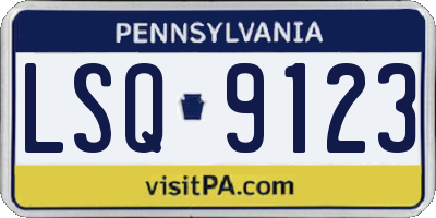 PA license plate LSQ9123
