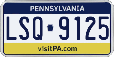 PA license plate LSQ9125
