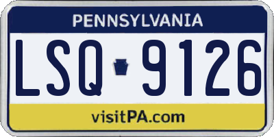 PA license plate LSQ9126