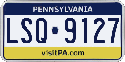 PA license plate LSQ9127