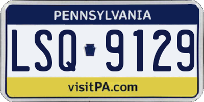 PA license plate LSQ9129