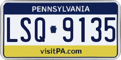 PA license plate LSQ9135
