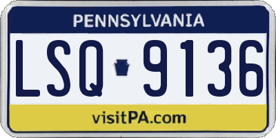 PA license plate LSQ9136