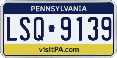 PA license plate LSQ9139
