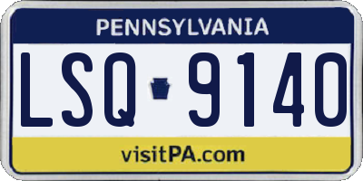 PA license plate LSQ9140