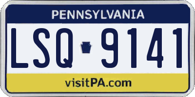 PA license plate LSQ9141