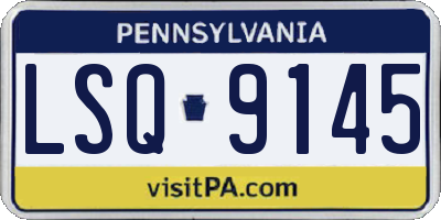 PA license plate LSQ9145