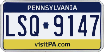PA license plate LSQ9147