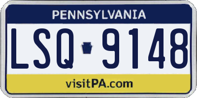 PA license plate LSQ9148