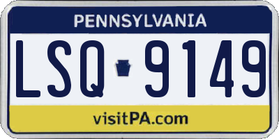 PA license plate LSQ9149