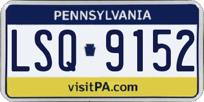 PA license plate LSQ9152
