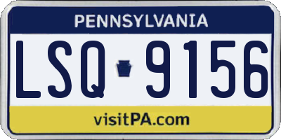 PA license plate LSQ9156