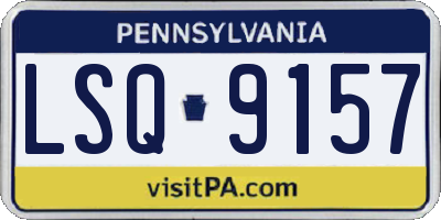 PA license plate LSQ9157