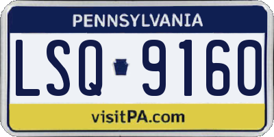 PA license plate LSQ9160