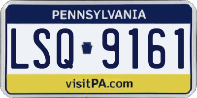PA license plate LSQ9161