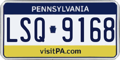 PA license plate LSQ9168