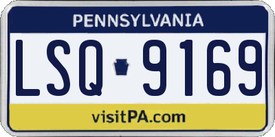 PA license plate LSQ9169