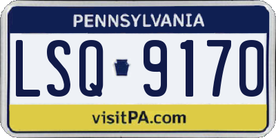 PA license plate LSQ9170