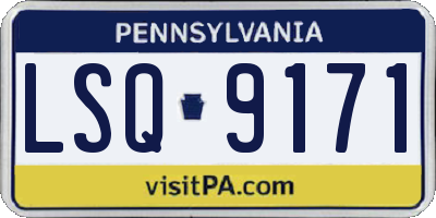 PA license plate LSQ9171