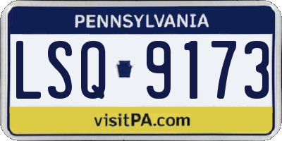 PA license plate LSQ9173