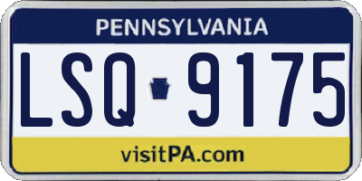 PA license plate LSQ9175