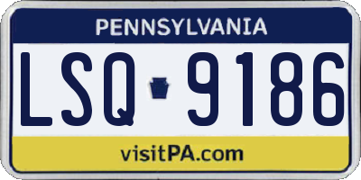 PA license plate LSQ9186