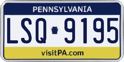 PA license plate LSQ9195