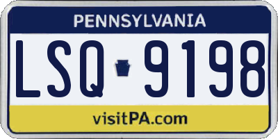 PA license plate LSQ9198